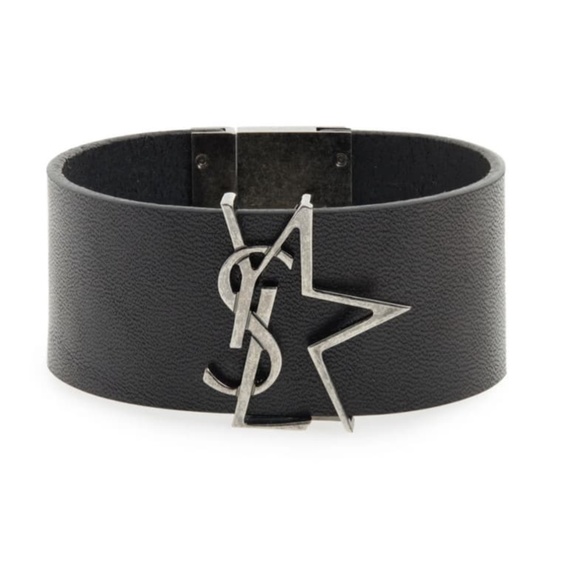 Saint Laurent YSL Leather Cuff - Picture 1 of 8